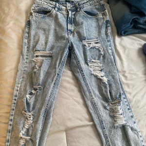 Distressed High-Rise Jeans